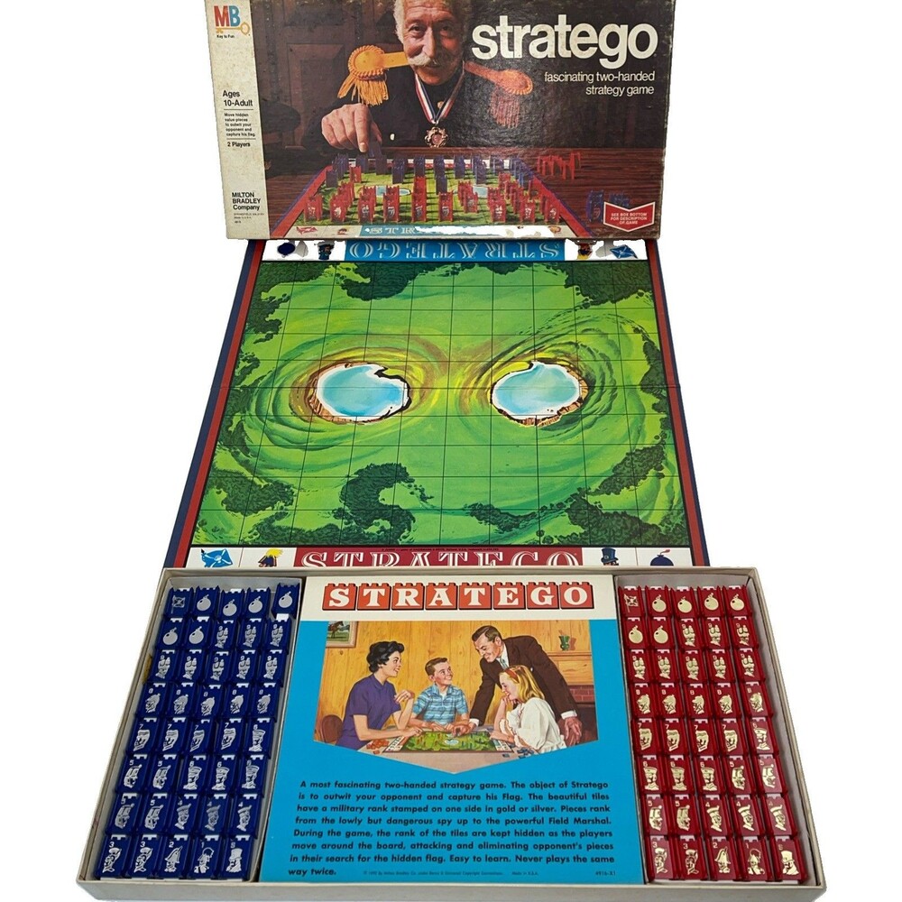 Vintage 1977 Stratego Board Game Milton Bradley #4916 Complete Strategy Game